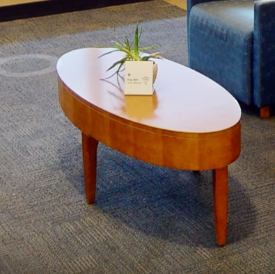 Oval coffee table, wood
