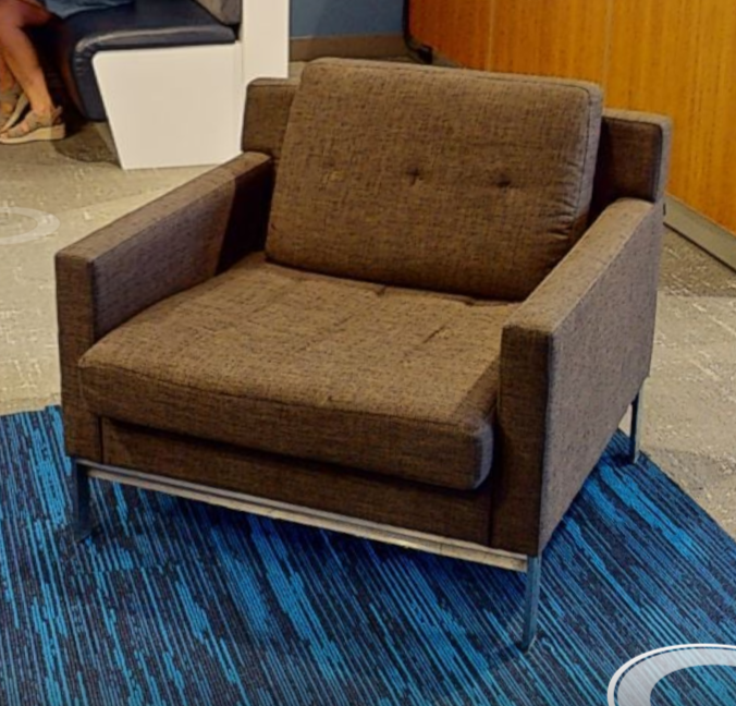 Brown lounge chair