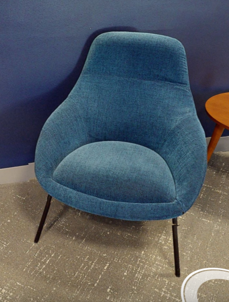 Blue lounge chair