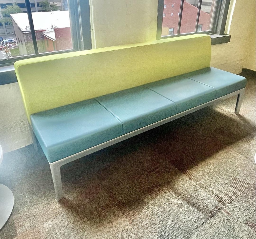 Lounge Sofa - green and blue 3-Seat