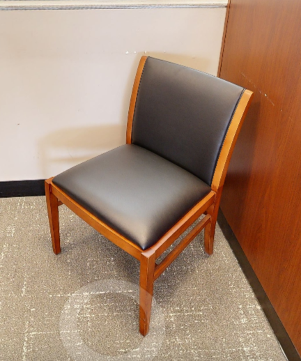 Black side chair no arms