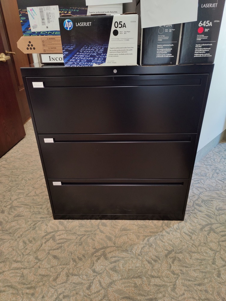 3 Drawer Lateral Black - 36"