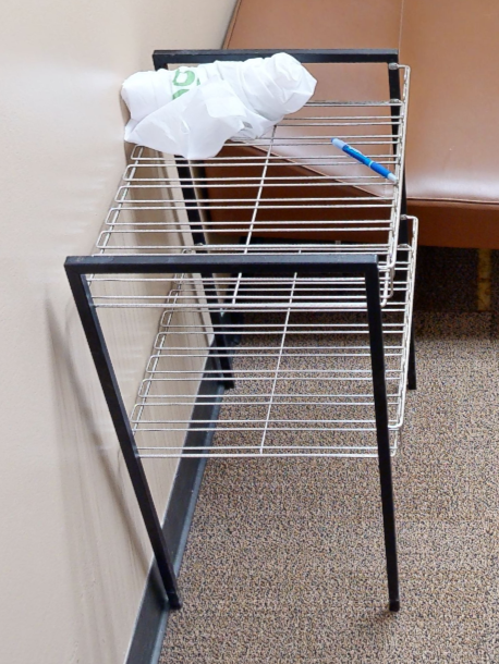 Small 2 tier wire bookcase