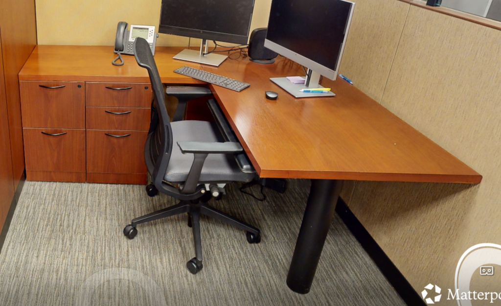 L-shaped desk