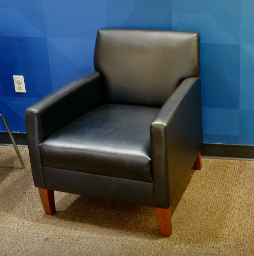 Black lounge chair