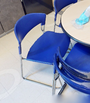 Blue side chair