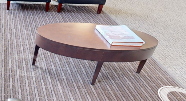Oval coffee table