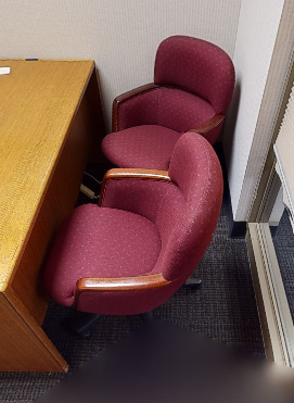 Guest Chair - Red, on Wheels