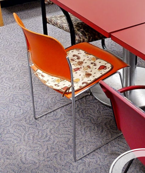 Orange side chair