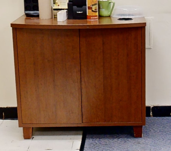 2 door wood cabinet