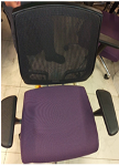 Sillas Giratoria Con Ruedas / Chair Focus Morada