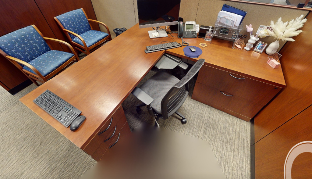 L-shaped desk