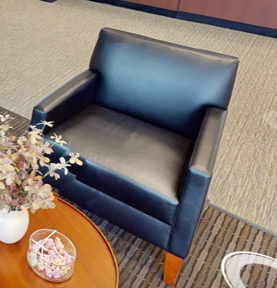 Black lounge chair
