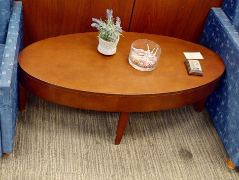 Oval coffee table