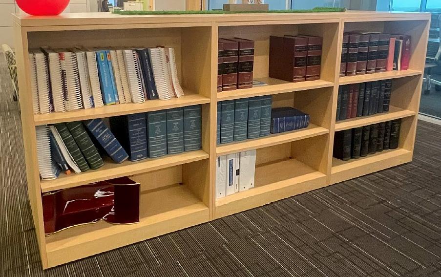 Bookcase - (6) 3H bookcase (1) 30D x 108W common top