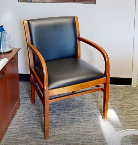 Black guest chair