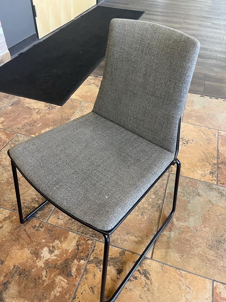 Cafe Chair - grey no arms, grey felt