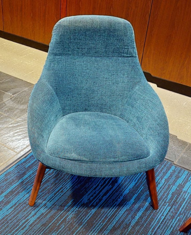 Blue lounge chair