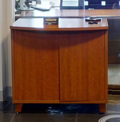 2 door coffee wood cabinet