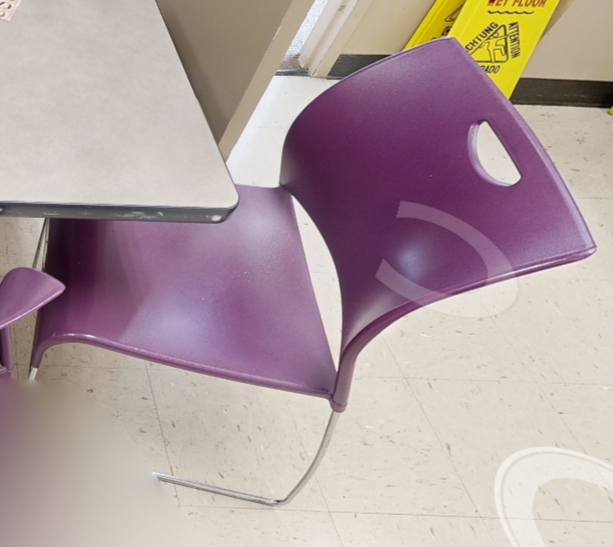 Purple side chair no arms