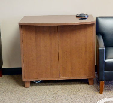 2 door coffee cabinet, wood