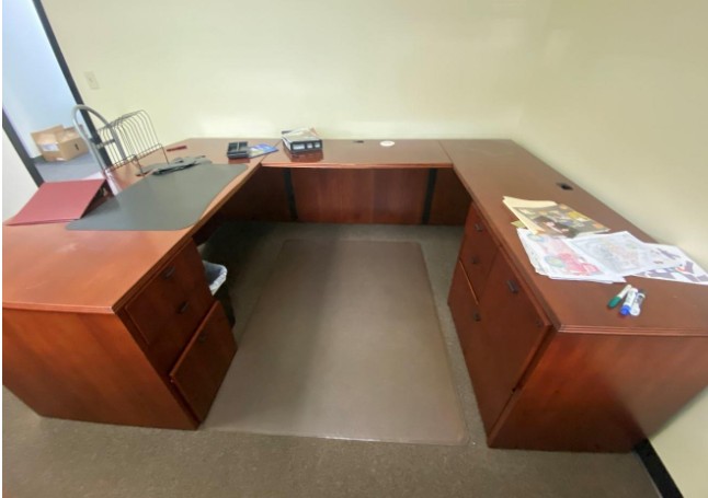 U Shaped Desk - Red