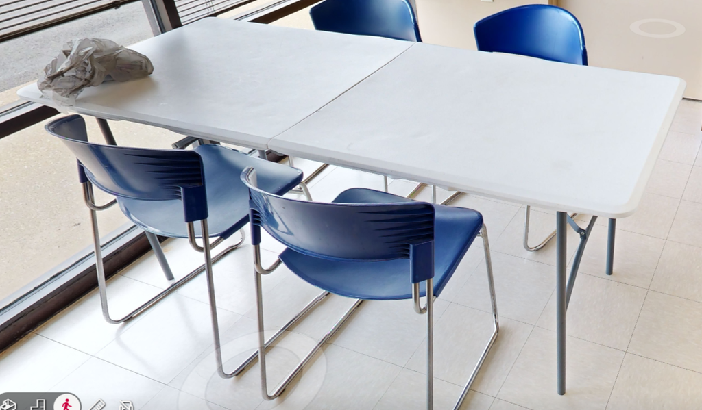 Rectangle white folding table