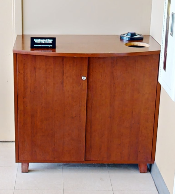 2 door cabinet, wood