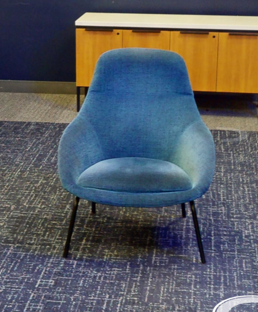 Blue lounge chair