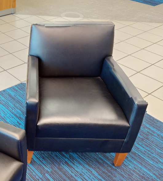 Black lounge chair