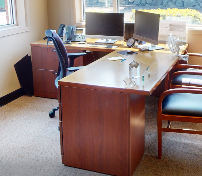 L-shaped desk