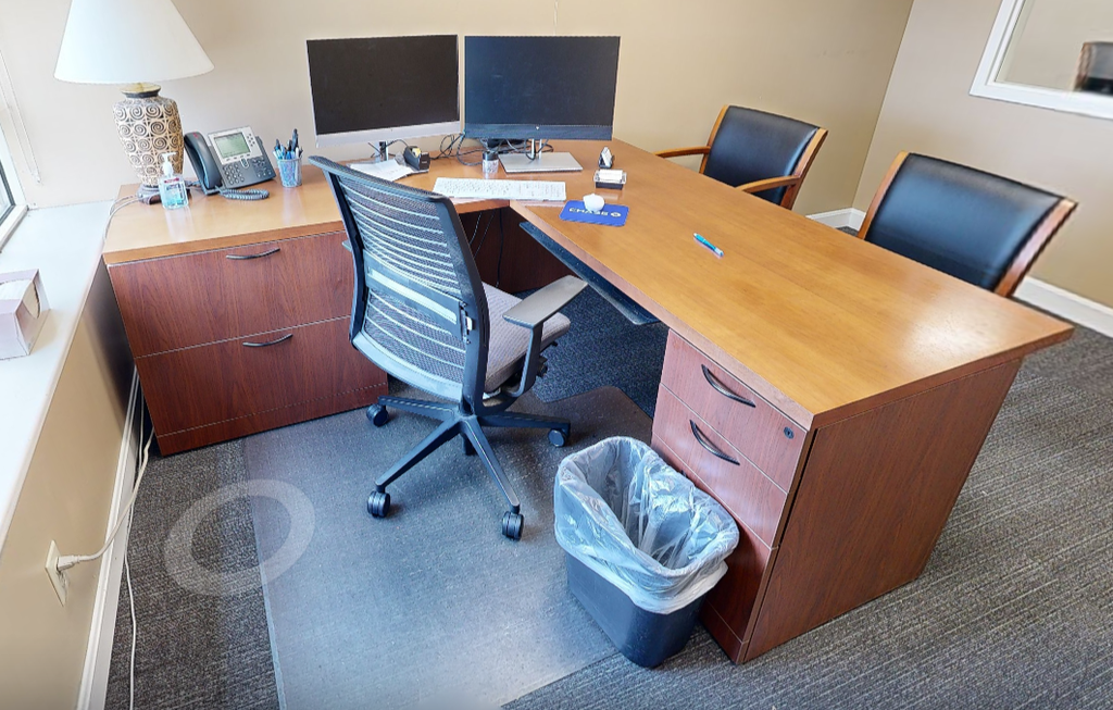 L-shaped desk
