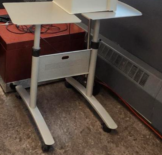 White Projection Trolley