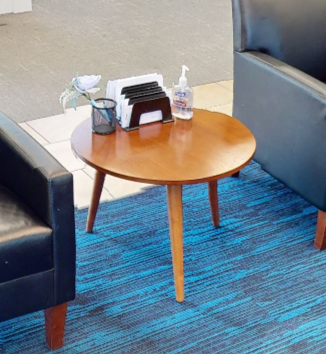 Round side table