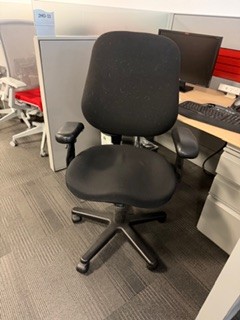 TASK CHAIR, BLACK (ROUND SHAPE)