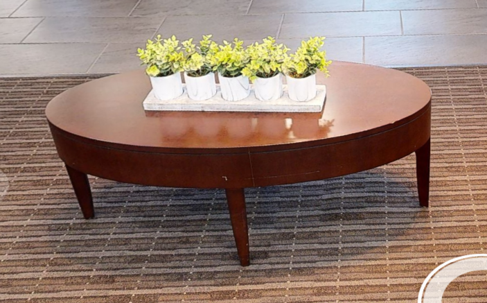 Oval coffee table