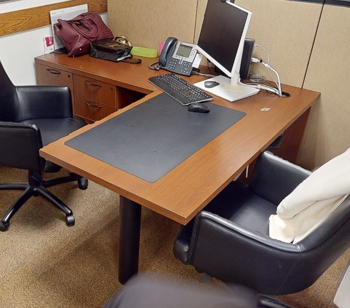 L-shaped desk
