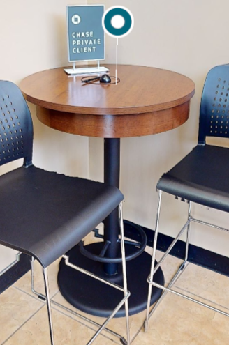 Round standing lab table