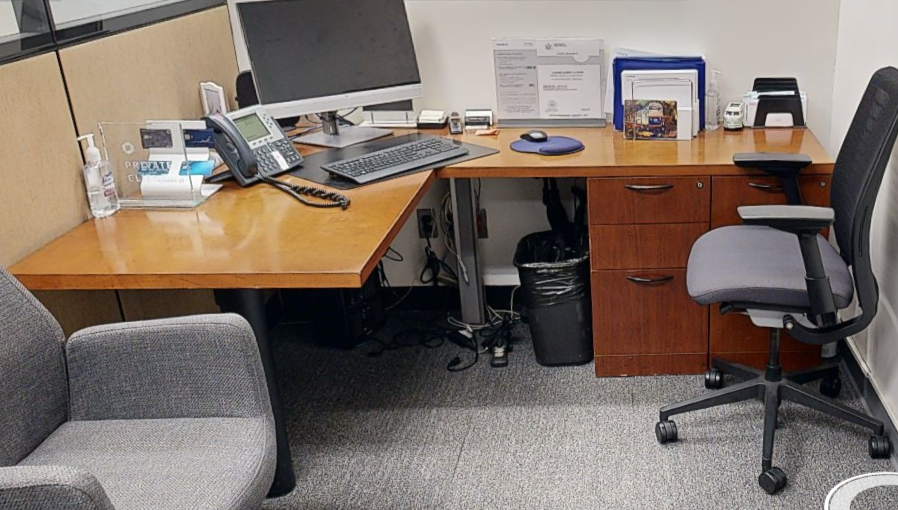 L-shaped desk