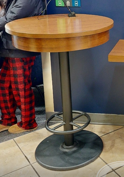 Round standing lab table