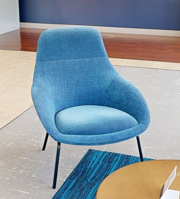 Blue lounge chair