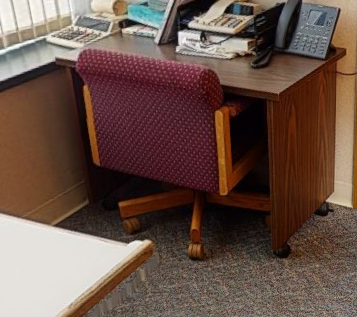 Guest Chair - Red, On Wheels