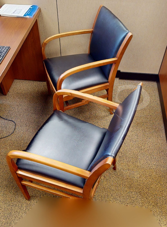 Black guest chair