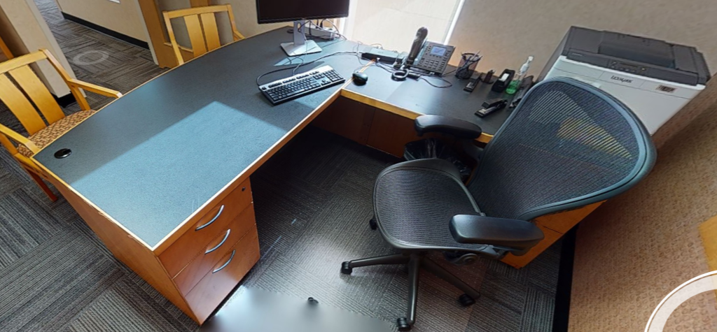 L-shaped desk