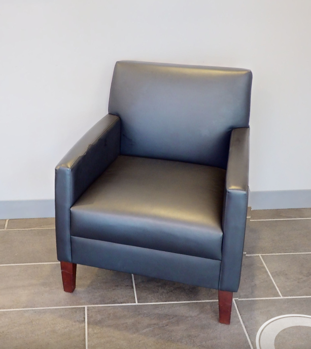 Black lounge chair