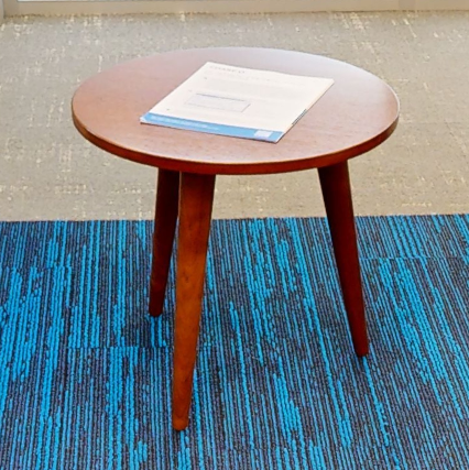 Round side table
