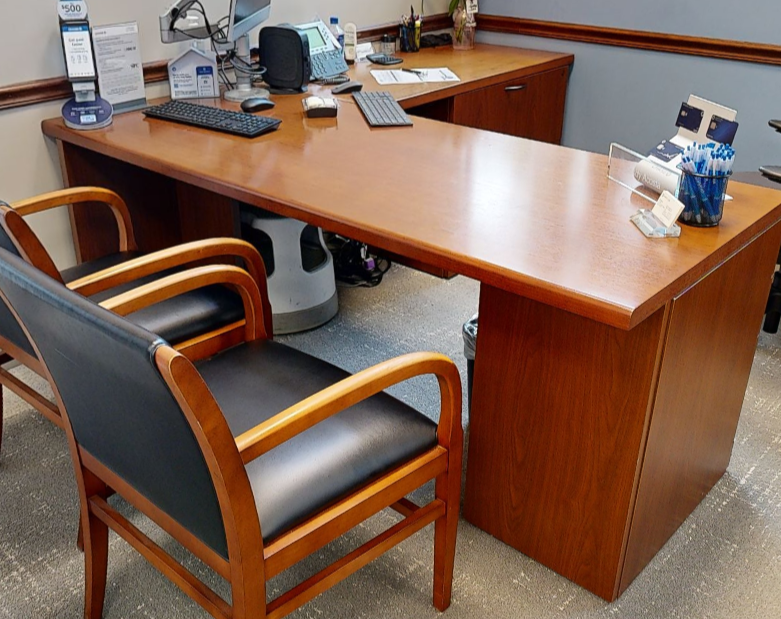 L-shaped desk