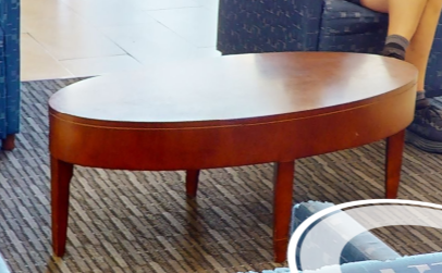 Oval coffee table