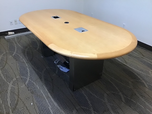 L84" W42" H29" Conf table Maple