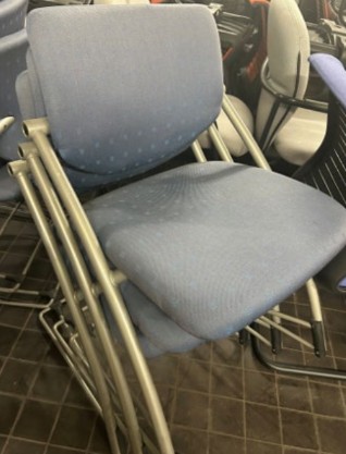 Sled Chair - Light Blue, No Arms